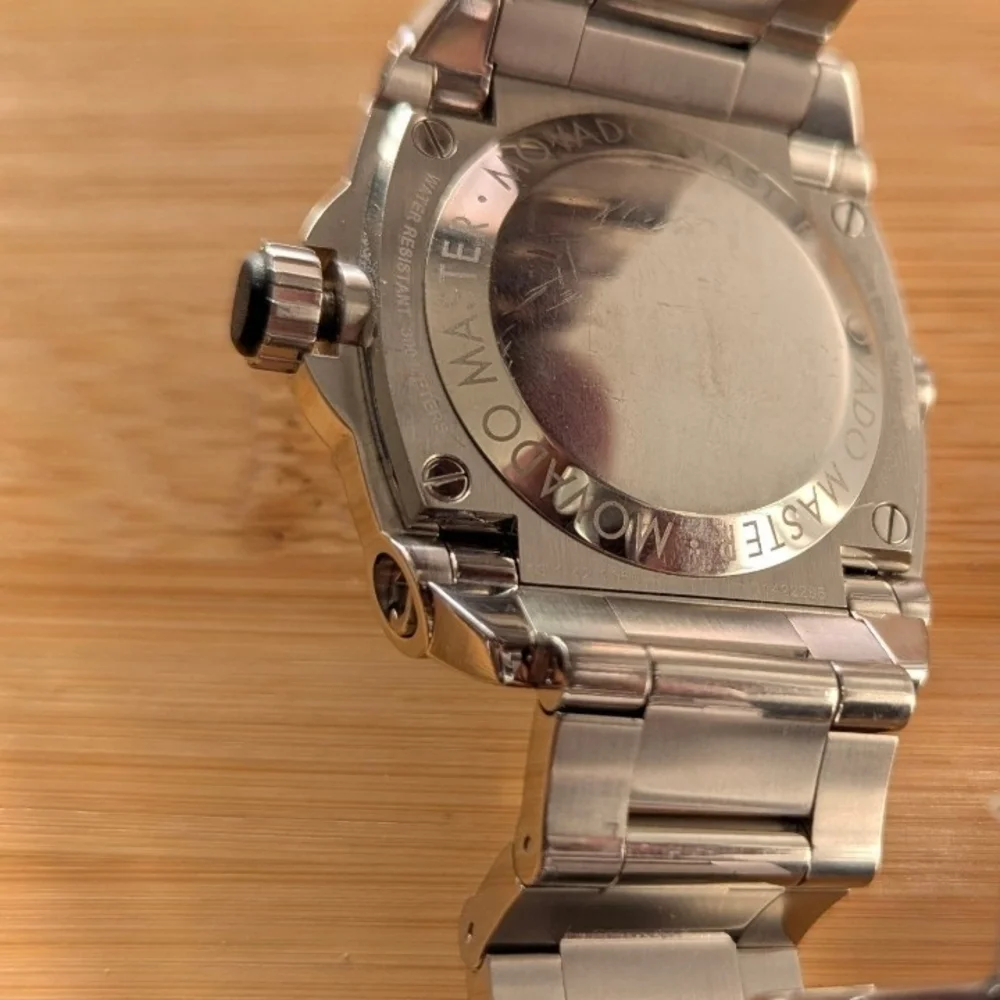 Movado Silver and Black Watch